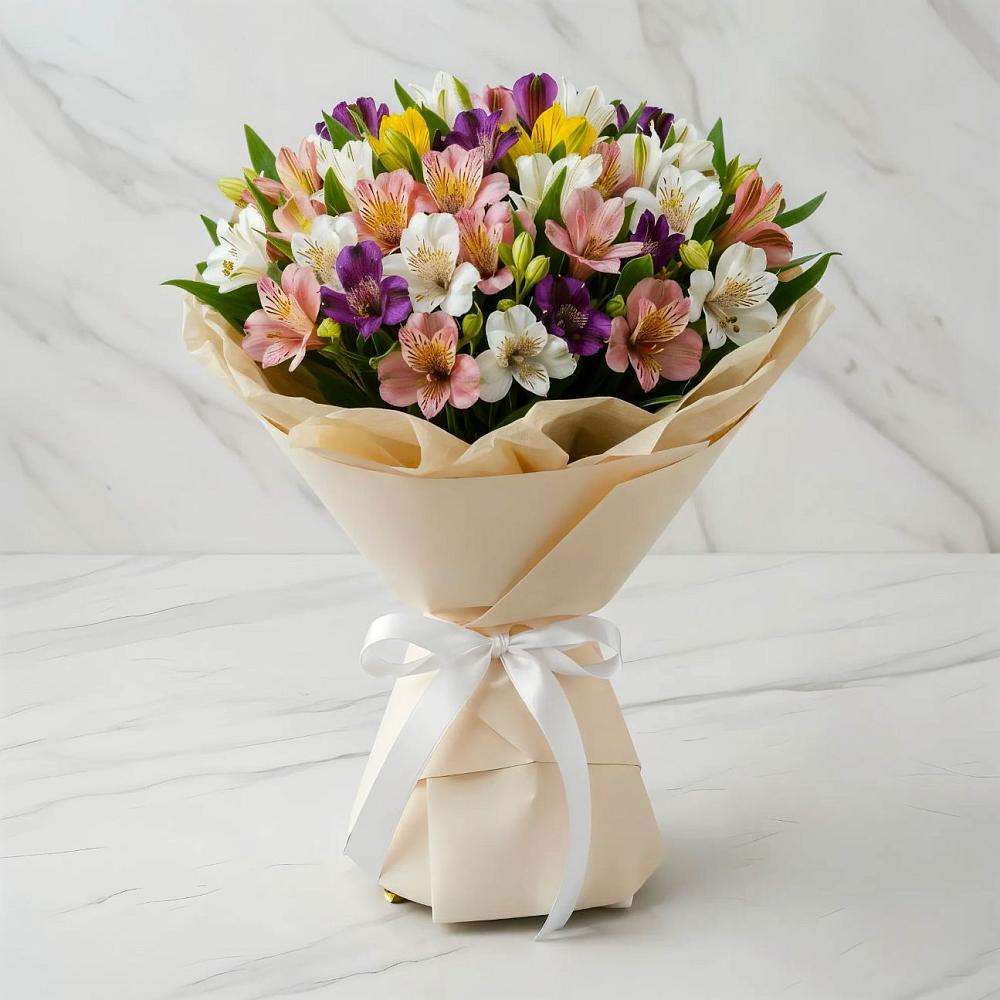 Букет цветов из: Альстромерии в Сангаре