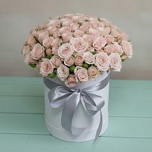 Цветочная композиция из Розы в шляпной коробке #REPLACE_PRED# Сангаре