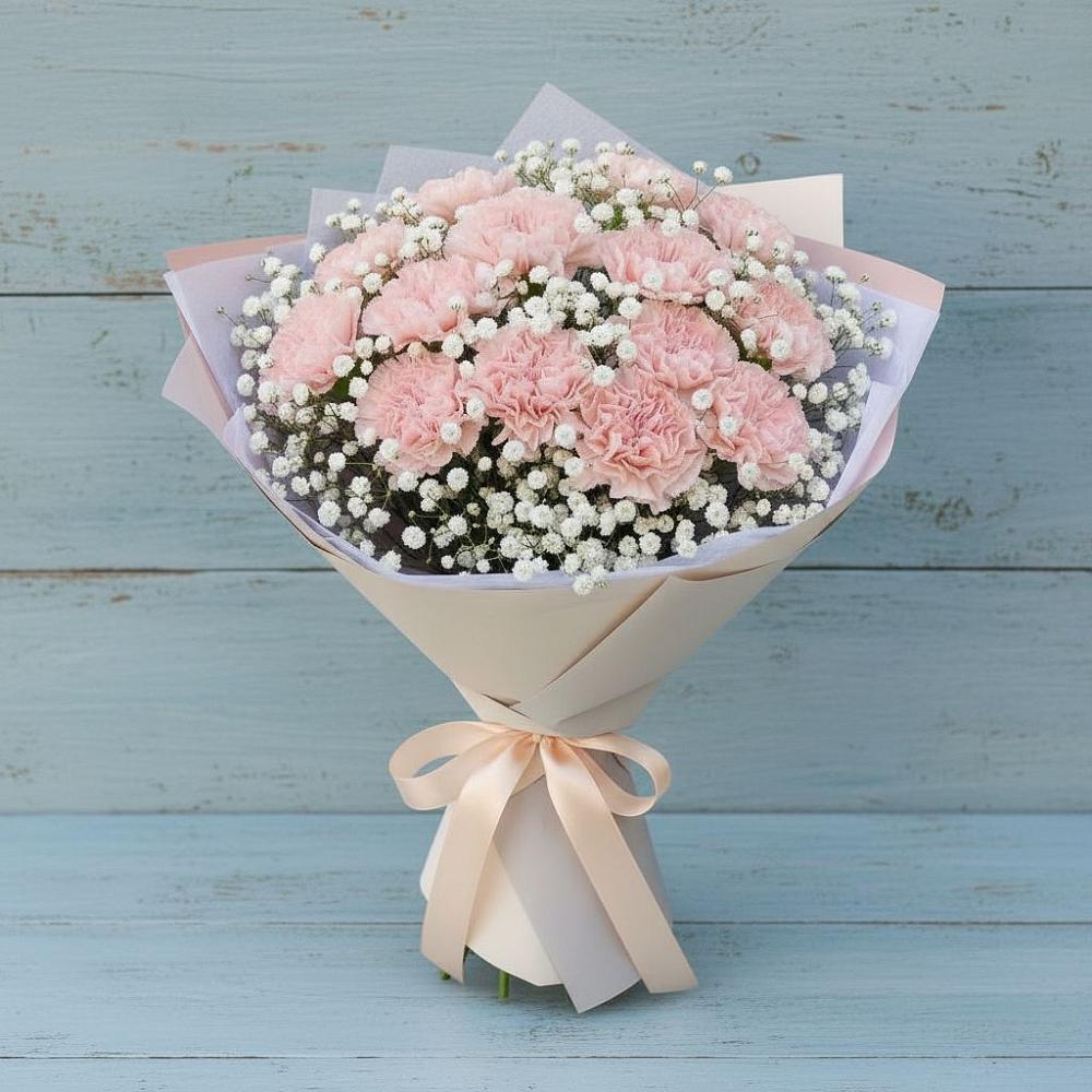 Букет цветов из: Гвоздики в Сангаре