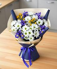 Букет цветов из:  Розы, Ирисы и Хризантемы в Сангаре