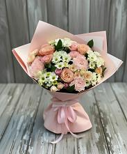 Букет цветов из:  Гвоздики, Розы и Хризантемы в Сангаре