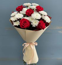 Букет цветов из:  Розы и Хризантемы в Сангаре