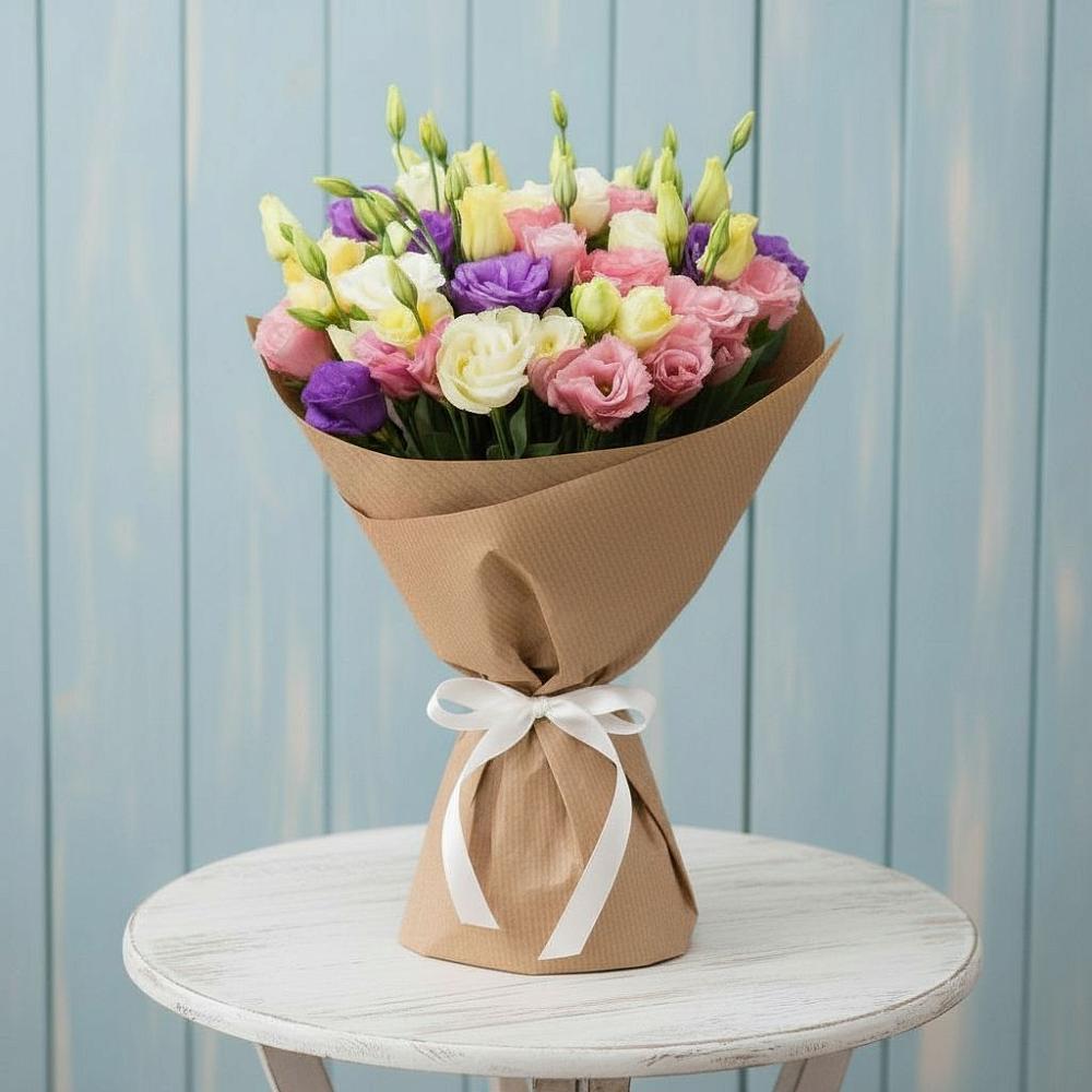 Букет цветов из: Лизиантусы в Сангаре