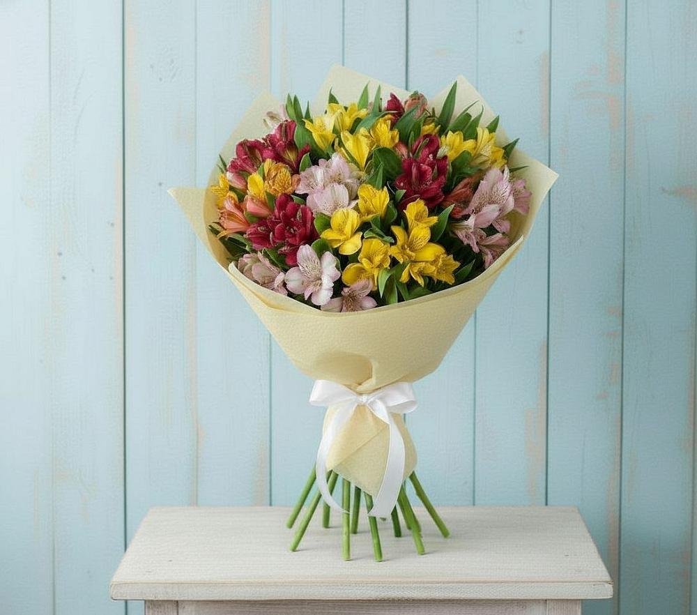 Букет цветов из: Альстромерии в Сангаре