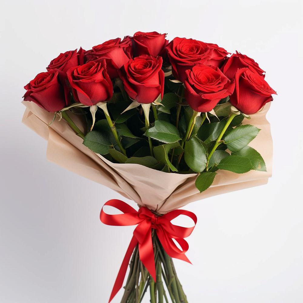 Букет 11 Красных роз Эдлесс Лав в Сангаре