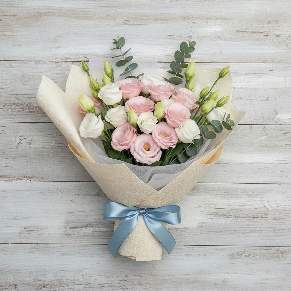 Букет цветов из: Лизиантусы в Сангаре